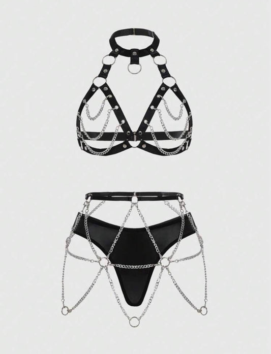 Linked Harness Lingerie Set