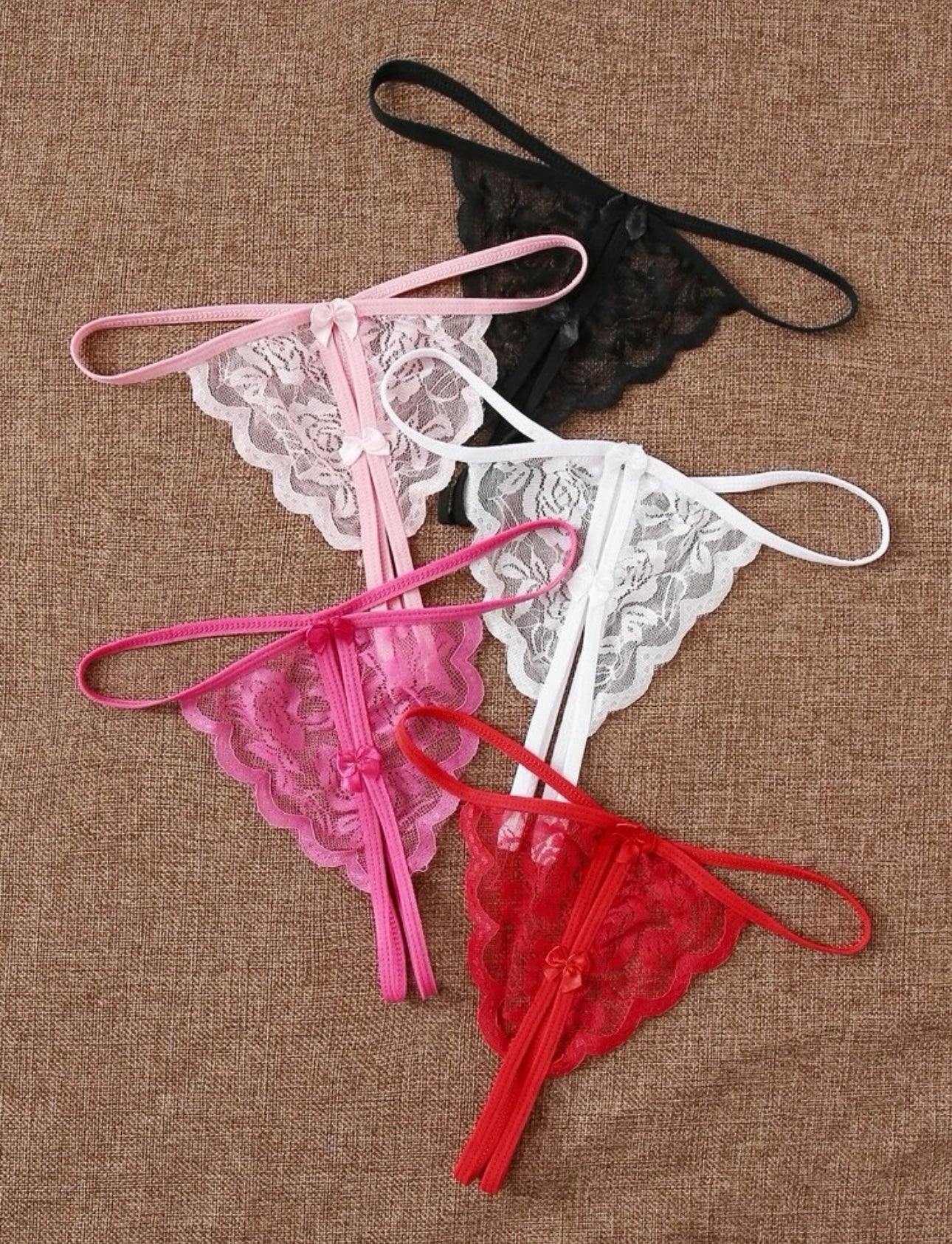 Crotchless thong set